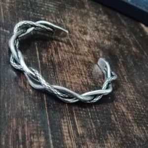 NEW 925 Sterling Silver Mens Woven Twist Bracelet